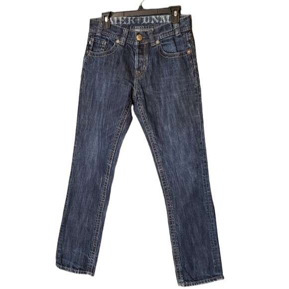 MEK DNM Washington Button Fly Dark Wash Slim Straight 30x32 Mens Jeans - Picture 1 of 12